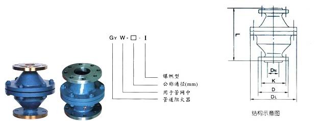 GYW|GYW-1管道阻火器|GYW管道阻火器厂家|上海GYW管道阻火器